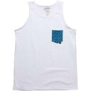 ジャスリブ タンクトップ 白色 ホワイト 紺色 ネイビー メンズ 【 JSLV FUN POCKET TANK TOP (WHITE / NAVY) WHITE NAVY 】 メンズファッション トップス