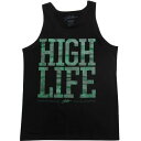 ジャスリブ ハイ タンクトップ 黒色 ブラック 緑 グリーン メンズ 【 JSLV HIGH LIFE TANK TOP (BLACK / GREEN) BLACK GREEN 】 メンズファッション トップス