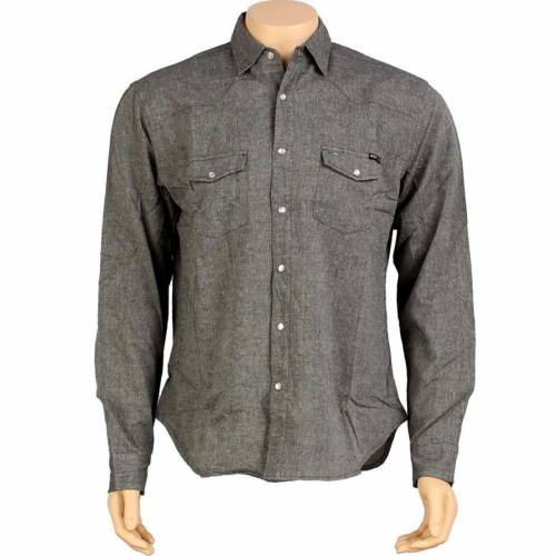 ハフ 黒色 ブラック メンズ 【 HUF GROUNDS SHIRT (BLACK) / BLACK 】 メンズファッション トップス カジュアルシャツ