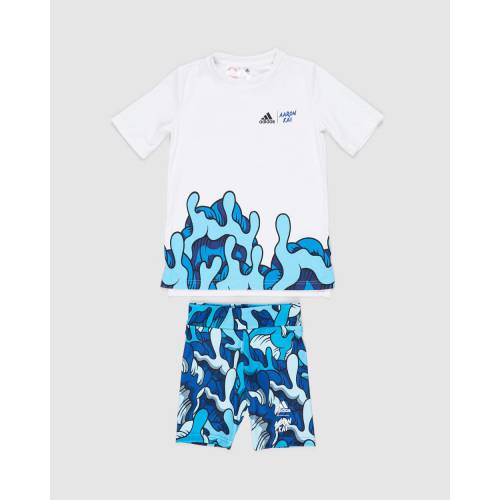 アディダス パフォーマンス トレーニング 黒色 ブラック チーム 青色 ブルー WHITE, & ジュニア キッズ 【 TEAM ADIDAS PERFORMANCE AARON KAI TRAINING SET KIDS BLACK ROYAL BLUE 】