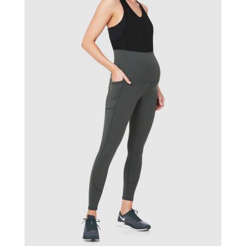 レギンス タイツ レディース 【 SOON MATERNITY SAGE SIDE POCKET ACTIVE LEGGINGS GRAPHITE 】