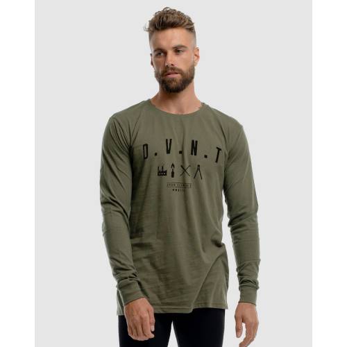 スリーブ Tシャツ オリーブ 長袖 メンズ 【 SLEEVE DVNT URBAN ELEMENTS TEE OLIVE 】