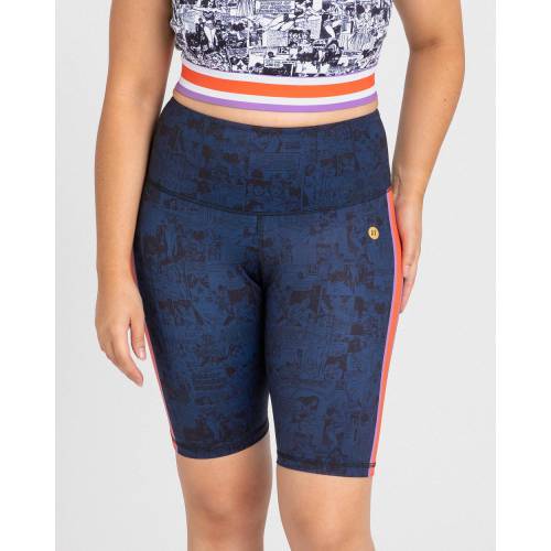 紺色 ネイビー レディース 【 ACTIVE TRUTH ESSENTIAL BIKE SHORT WONDER WOMAN NAVY 】