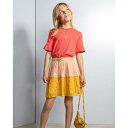 クリーム 'N ジュニア キッズ 【 NONO NIK COLOUR BLOCK LACE SKIRT KIDSTEENS PEACHES CREAM 】