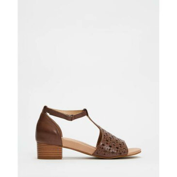 ヒール サンダル レディース 【 MIA VITA KEEN BLOCK HEEL SANDALS MUSHROOM 】