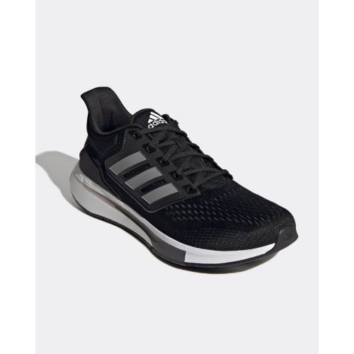 アディダス パフォーマンス ラン スニーカー 運動靴 コア 黒色 ブラック カーボン メンズ 【 ADIDAS PERFORMANCE EQ21 RUN SHOES CORE BLACK IRON METALLIC CARBON 】