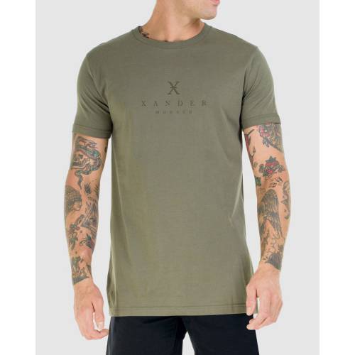 ザンダー モナーク Tシャツ オリーブ メンズ 【 XANDER MONARCH EMBROIDERY TEE OLIVE 】