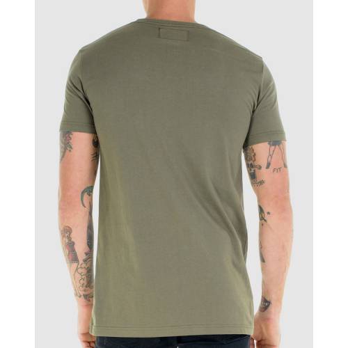 ザンダー モナーク Tシャツ オリーブ メンズ 【 XANDER MONARCH EMBROIDERY TEE OLIVE 】