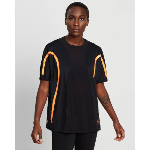 アディダス ステラマッカートニー アディダス Tシャツ 黒色 ブラック レディース 【 ADIDAS BY STELLA MCCARTNEY TRUEPACE RUNNING LOOSE TEE BLACK 】