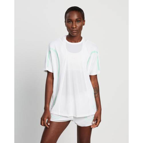 アディダス ステラマッカートニー アディダス Tシャツ 白色 ホワイト レディース 【 ADIDAS BY STELLA MCCARTNEY TRUEPACE RUNNING LOOSE TEE WHITE 】