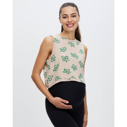 コットンオンボディーアクティブ タンクトップ レディース 【 COTTON ON BODY ACTIVE THE MATERNITY TANK WARPED LARGE DAISY 】