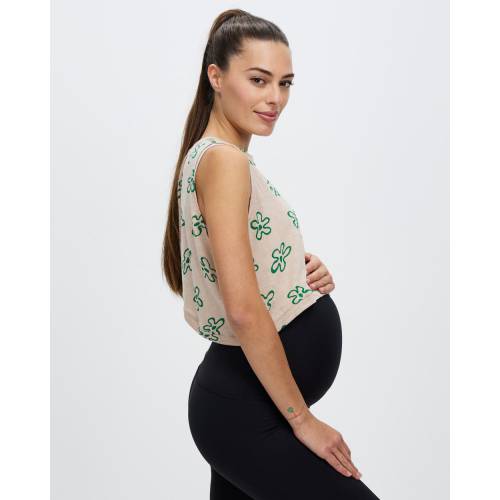 コットンオンボディーアクティブ タンクトップ レディース 【 COTTON ON BODY ACTIVE THE MATERNITY TANK WARPED LARGE DAISY 】