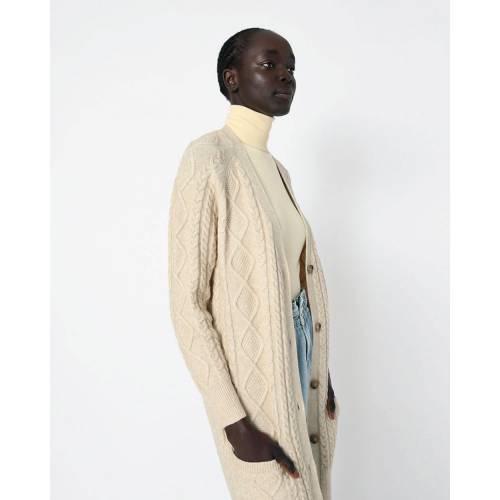 ニット カーディガン レディース 【 FORCAST EMMA CABLE KNIT CARDIGAN BUTTERMILK 】