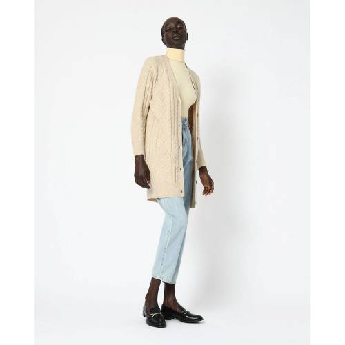 ニット カーディガン レディース 【 FORCAST EMMA CABLE KNIT CARDIGAN BUTTERMILK 】