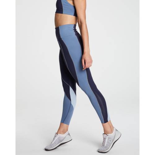 リーボック パフォーマンス レギンス タイツ 紺色 ネイビー レディース 【 REEBOK PERFORMANCE LUX HIGHRISE COLOURBLOCK LEGGINGS VECTOR NAVY 】