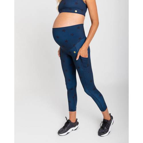 紺色 ネイビー レディース 【 ACTIVE TRUTH PREGNANCY POCKET FULL LENGTH TIGHT WONDER WOMAN NAVY STAR 】