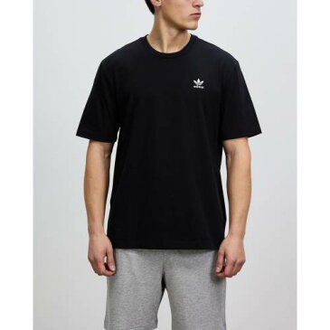 アディダス オリジナルス トレフォイル Tシャツ 黒色 ブラック メンズ 【 ADIDAS ORIGINALS ADICOLOUR CLASSICS BACK AND FRONT TREFOIL BOXY TEE BLACK 】