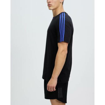 アディダス オリジナルス Tシャツ 黒色 ブラック & メンズ 【 ADIDAS ORIGINALS 3STRIPES TEE BLACK SONIC INK 】