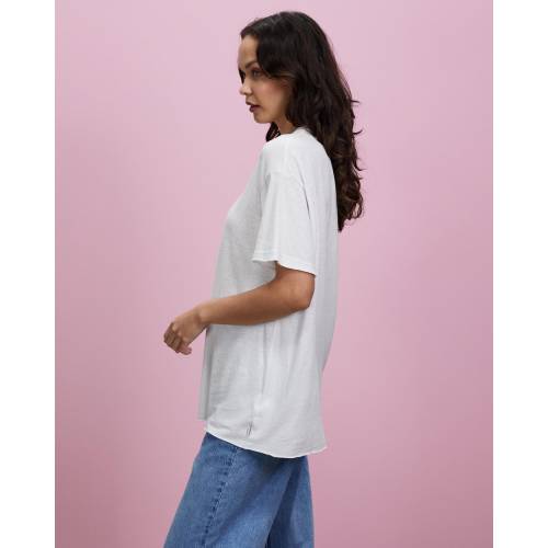 Tシャツ 白色 ホワイト レディース 【 AFENDS SLAY HEMP OVERSIZED TEE WHITE 】