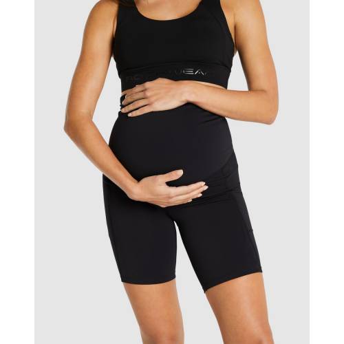 ロックウェア ショーツ ハーフパンツ 黒色 ブラック レディース 【 ROCKWEAR MATERNITY POCKET BIKE SHORTS BLACK 】