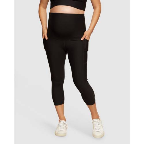 ルーナー ルナー タイツ 黒色 ブラック レディース 【 TIGHTS DK ACTIVE LUNAR MATERNITY MIDI BLACK 】