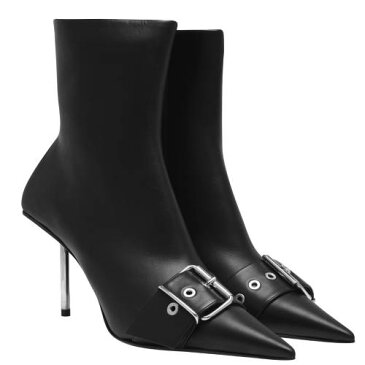 バレンシアガ BALENCIAGA ベルト レザー ブーツ 黒色 ブラック 【 BALENCIAGA BELT LEATHER BOOTS BLACK NIKEL1081 】