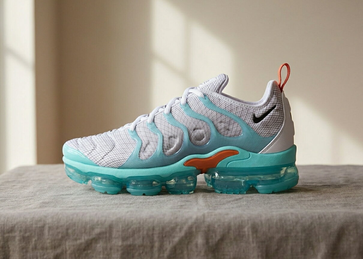 ナイキ ホワイト ブラック エアヴェイパーマックス スニーカー メンズ NIKE AIR VAPORMAX PLUS