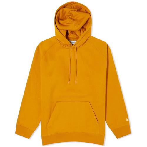 カーハート ダブリューアイピー フード付 チェイス スウェット ゴールド & メンズ 【 CARHARTT WIP CARHARTT WIP HOODED CHASE SWEAT / BUCKTHORN & GOLD 】 メンズファッション トップス ニット セーター