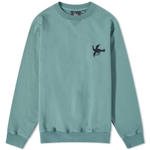 クルー スウェット 緑 グリーン スウェットトレーナー メンズ 【 BY PARRA BY PARRA SNAKED AHORSE CREW SWEAT / PINE GREEN 】 メンズファッション トップス ニット セーター