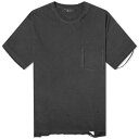 ジョンエリオット 黒色 ブラック メンズ 【 JOHN ELLIOTT JOHN ELLIOTT X MASTERMIND JAPAN OIL WASH FOLSOM POCKET T-SHI / BLACK 】 メンズファッション トップス Tシャツ カットソー