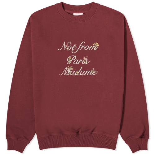 ドロールドムッシュ クルー スウェット DRôLE END. スウェットトレーナー メンズ 【 DROLE DE MONSIEUR DE MONSIEUR PRESENTED BY EMBROIDERED CREW SWEAT / BORDEAUX 】 メンズファッション トップス ニット セーター