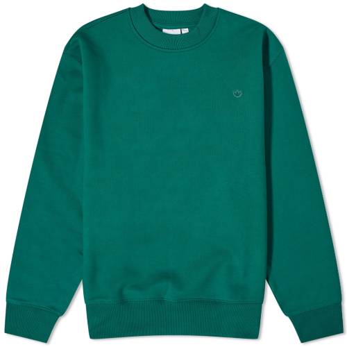 アディダス プレミアム クルー スウェット 緑 グリーン スウェットトレーナー メンズ 【 ADIDAS PREMIUM ESSENTIALS CREW SWEAT / COLLEGIATE GREEN 】 メンズファッション トップス ニット セーター