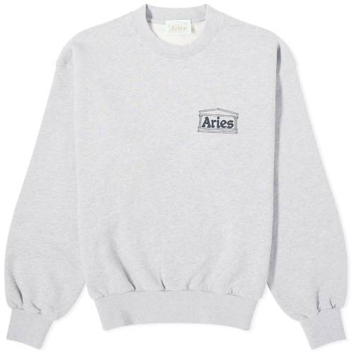 アリーズ テンプル クルー スウェットシャツ トレーナー 灰色 グレー メンズ 【 ARIES MINI TEMPLE CREW NECK SWEATSHIRT / GREY MARL 】 メンズファッション トップス ニット セーター