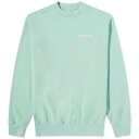 クラブ クルー スウェット 翡翠 ジェード クリーム & スウェットトレーナー メンズ 【 SPORTY & RICH SPORTY RICH SELF LOVE CLUB CREW SWEAT / JADE & CREAM 】 メンズファッション トップス ニット セーター