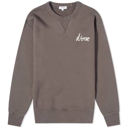 ノースプロジェクツ ロゴ クルー スウェット 茶色 ブラウン スウェットトレーナー メンズ 【 NORSE PROJECTS NORSE PROJECTS ARNE RELAXED CHAIN STITCH LOGO CREW SWEAT / HEATHLAND BROWN 】 メンズファッション トッ