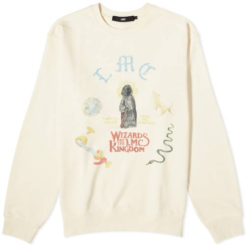 クルー スウェット クリーム スウェットトレーナー メンズ 【 LMC CRAYON WIZARD CREW SWEAT / CREAM 】 メンズファッション トップス ニット セーター