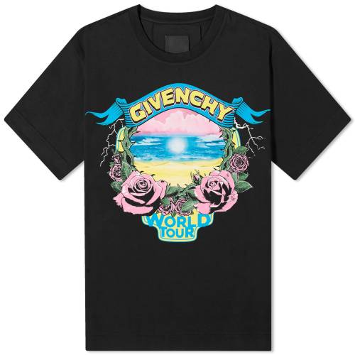 ジバンシィ Tシャツ 黒色 ブラック メンズ 【 GIVENCHY WORLD TOUR T-SHIRT / BLACK 】 メンズファッション トップス カットソー