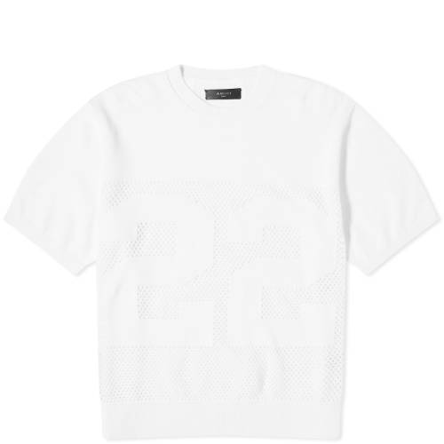 アミリ Tシャツ 白色 ホワイト メンズ 【 AMIRI 22 KNITTED T-SHIRT / WHITE 】 メンズファッション トップス カットソー