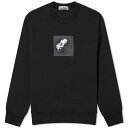 ストーンアイランド クルー スウェット 黒色 ブラック スウェットトレーナー メンズ 【 STONE ISLAND STONE ISLAND INSTITUTIONAL ONE BADGE PRINT CREW SWEAT / BLACK 】 メンズファッション トップス ニット セー