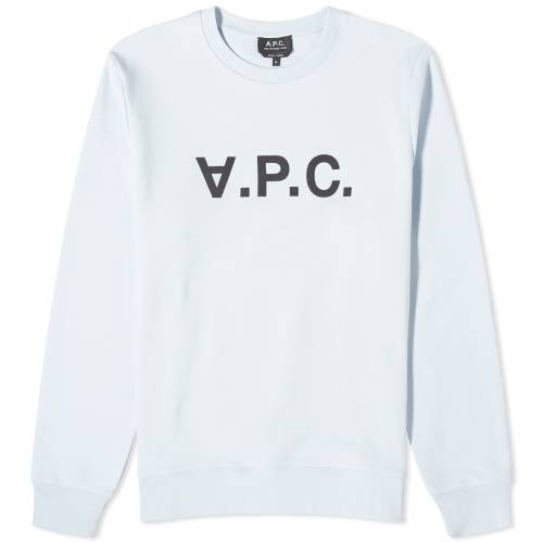 アー・ペー・セー ロゴ クルー スウェット 青色 ブルー A.P.C. スウェットトレーナー メンズ 【 VPC LOGO CREW SWEAT / LIGHT BLUE 】 メンズファッション トップス ニット セーター