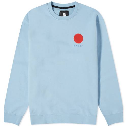 エドウイン クルー トレーナー 青色 ブルー スウェットトレーナーER メンズ 【 EDWIN JAPANESE SUN CREW SWEATER / PLACID BLUE 】 メンズファッション トップス ニット セーター