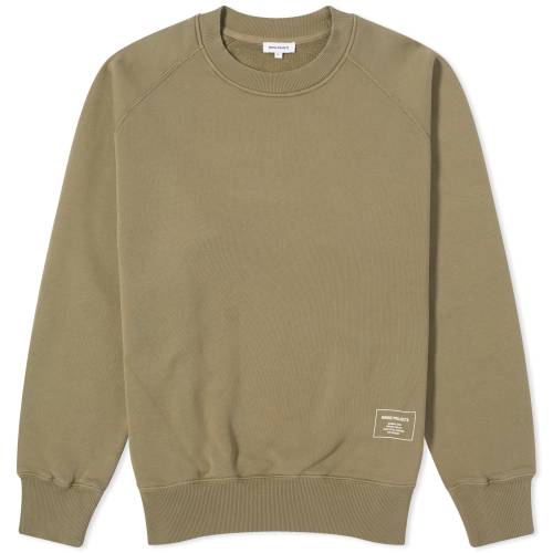 ノースプロジェクツ ラグラン クルー スウェット 緑 グリーン スウェットトレーナー メンズ 【 NORSE PROJECTS NORSE PROJECTS MARTEN RELAXED RAGLAN CREW SWEAT / SEDIMENT GREEN 】 メンズファッション トップス