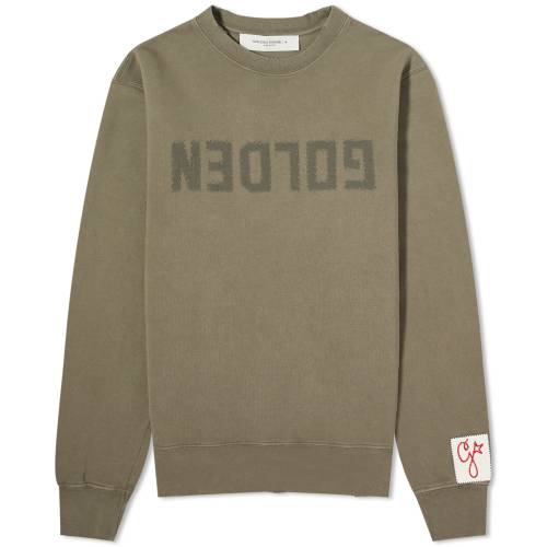 ゴールデングース クルー スウェット オリーブ スウェットトレーナー メンズ 【 GOLDEN GOOSE GOLDEN GOOSE DISTRESSED CREW SWEAT / DUSTY OLIVE 】 メンズファッション トップス ニット セーター