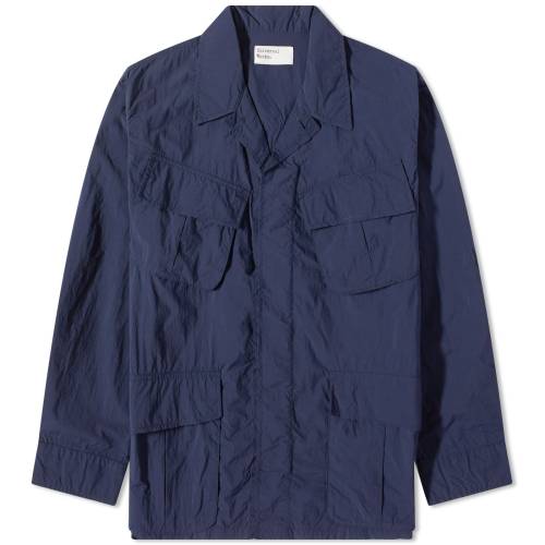 楽天スニケスユニバーサルワークス ナイロン ジャケット 紺色 ネイビー メンズ 【 UNIVERSAL WORKS UNIVERSAL WORKS RECYCLED NYLON JUNGLE JACKET / NAVY 】 メンズファッション コート