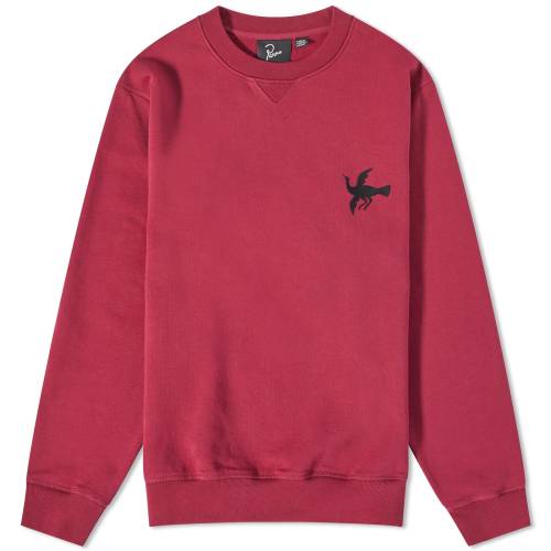 クルー スウェット 赤 レッド スウェットトレーナー メンズ 【 BY PARRA BY PARRA SNAKED AHORSE CREW SWEAT / BEET RED 】 メンズファッション トップス ニット セーター