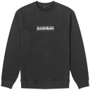 ナパピリ ボックス ロゴ クルー スウェット 黒色 ブラック スウェットトレーナー メンズ 【 NAPAPIJRI BOX LOGO CREW SWEAT / BLACK 】 メンズファッション トップス ニット セーター