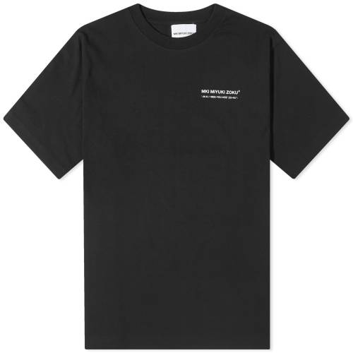 ミキミユキゾク Tシャツ 黒色 ブラック メンズ 【 MKI PHONETIC T-SHIRT / BLACK 】 メンズファッション トップス カットソー