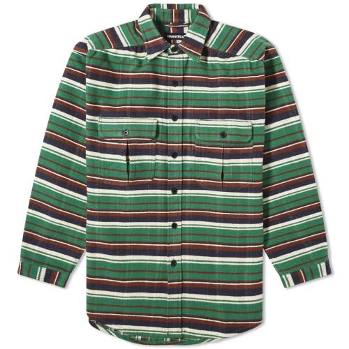  O[ [NVc Y y MONITALY GIORGIO WORK SHIRT / FLANNEL GREEN z Yt@bV gbvX