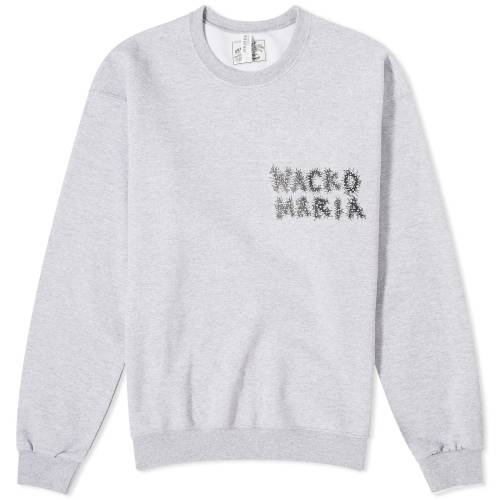 ワコマリア クルー スウェット 灰色 グレー スウェットトレーナー メンズ 【 WACKO MARIA WACKO MARIA X NECKFACE TYPE 5 CREW SWEAT / GREY 】 メンズファッション トップス ニット セーター