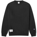 チャンピオン ダブルタップス クルー スウェット 黒色 ブラック スウェットトレーナー メンズ 【 CHAMPION X WTAPS CREW SWEAT / BLACK 】 メンズファッション トップス ニット セーター